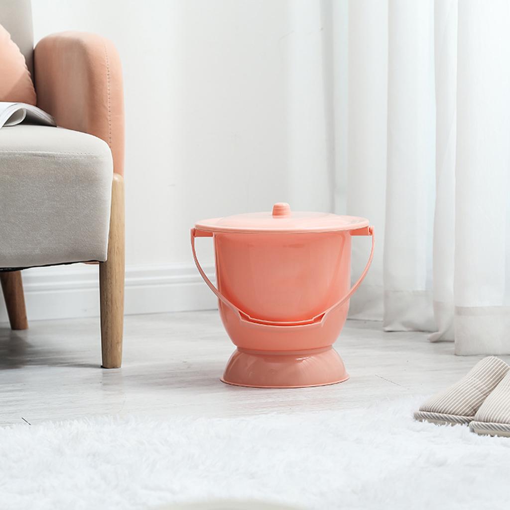 Handheld Spittoon with Lid Household Splash-Proof Urine Pot Mini Toilets for Bedroom Child Elder Children Adults Pregnant Women