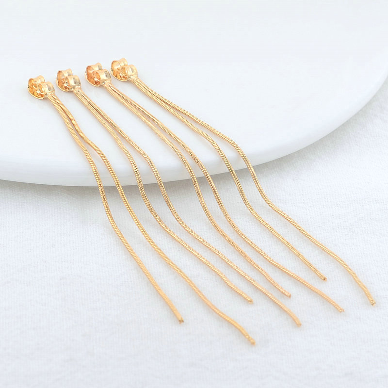 90MM Hohe Qualität 14K Gold Farbe Überzogen Ohr Quaste Ohrring Zurück Diy Schmuck Erkenntnisse Zubehör – Detail 1
