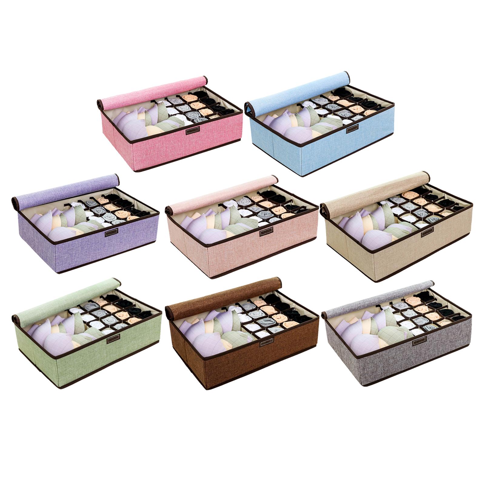 Drawer Underwear Bra Organizer Sock Storage Box with Lid Large Capacity Versatile