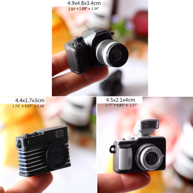 souvenirs for a baby shower 1/12 Dollhouse Mini Camera Model Newborn Photography Props Retro Miniature Camera Infants Photo Shooting Decoration Camera Toy Baby Souvenirs