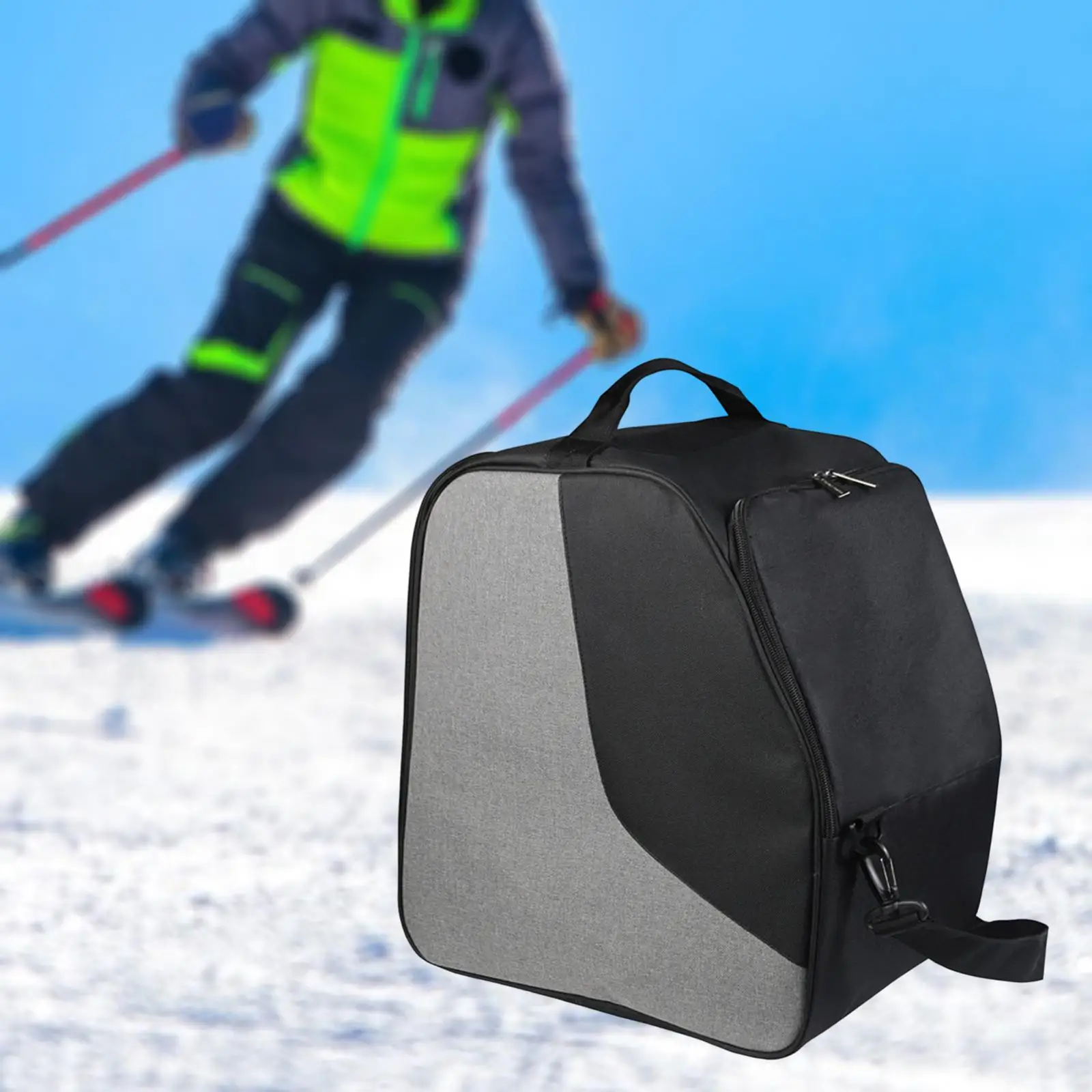 Waterproof Ski Boot Bag Large Capacity Carrying Bag Compartments Accessories Backpack for Goggles Snowboard Gloves Air Travel