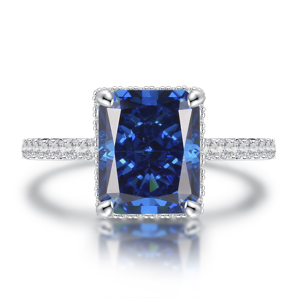 Anillos De Compromiso Personalizados Con Corte Princesa J & L . Rings