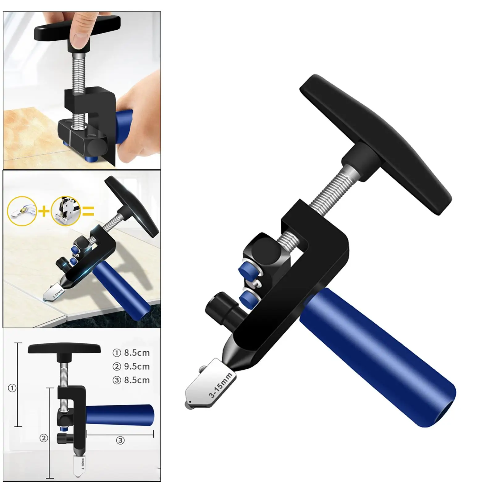 Glass Cutter Tile Handheld Multi-function Portable Opener Tungsten Carbide Cutting Wheel Ceramic Tile Glass Cutting Tool