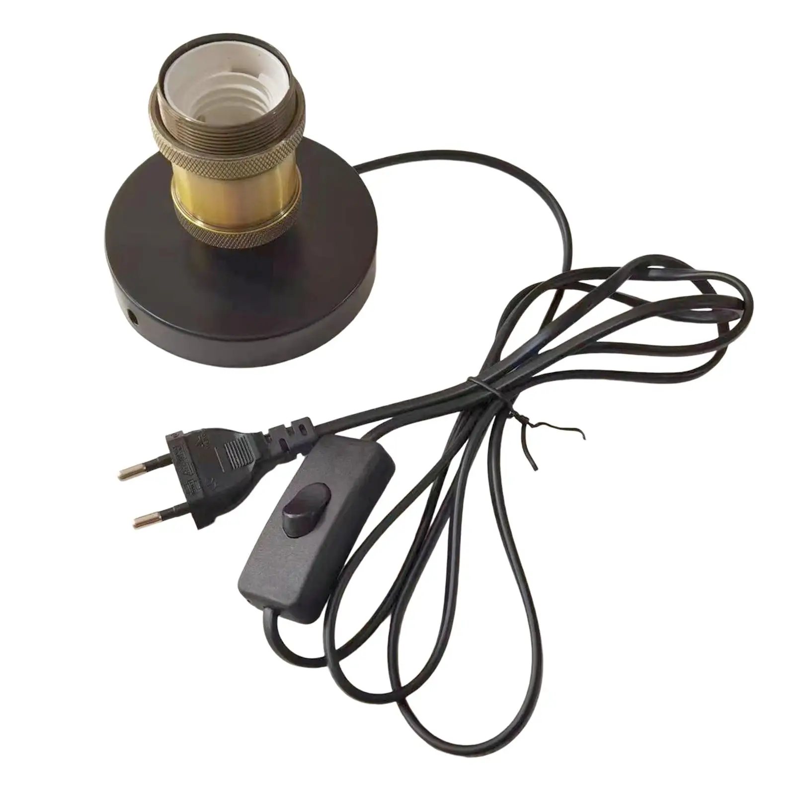 Light Socket Metal Lamp Base E27 Screw Light Bulb Holder Base for Farmhouse Decorative Bulbs Reading Lights Ambient Light