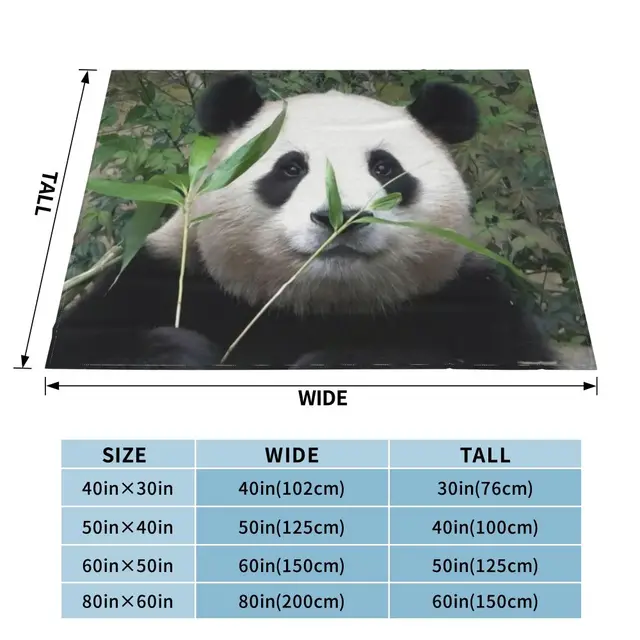 Fu Bao Fubao Panda Animal Blanket Plaid Sherpa Throw Blankets for