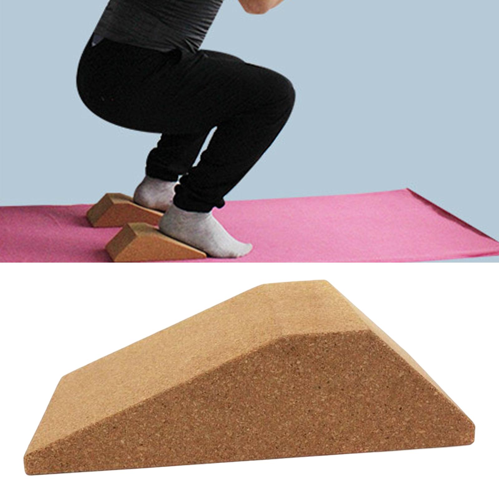 Cork Squat Wedge Yoga Block Squat Ramp Incline Board Non Slip Lightweight Exercise Brick for Workout