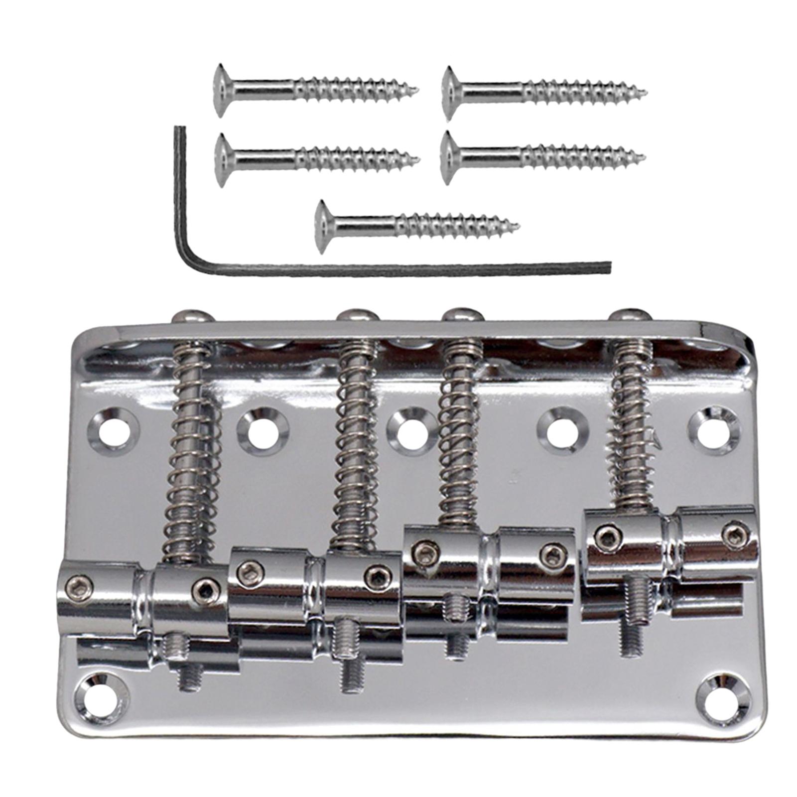 Adjustable Bass Bridge Replacement Saddle Bridge 80mm Electric Box Guitar Plate Instrument Accessories for Electric Guitar Bass