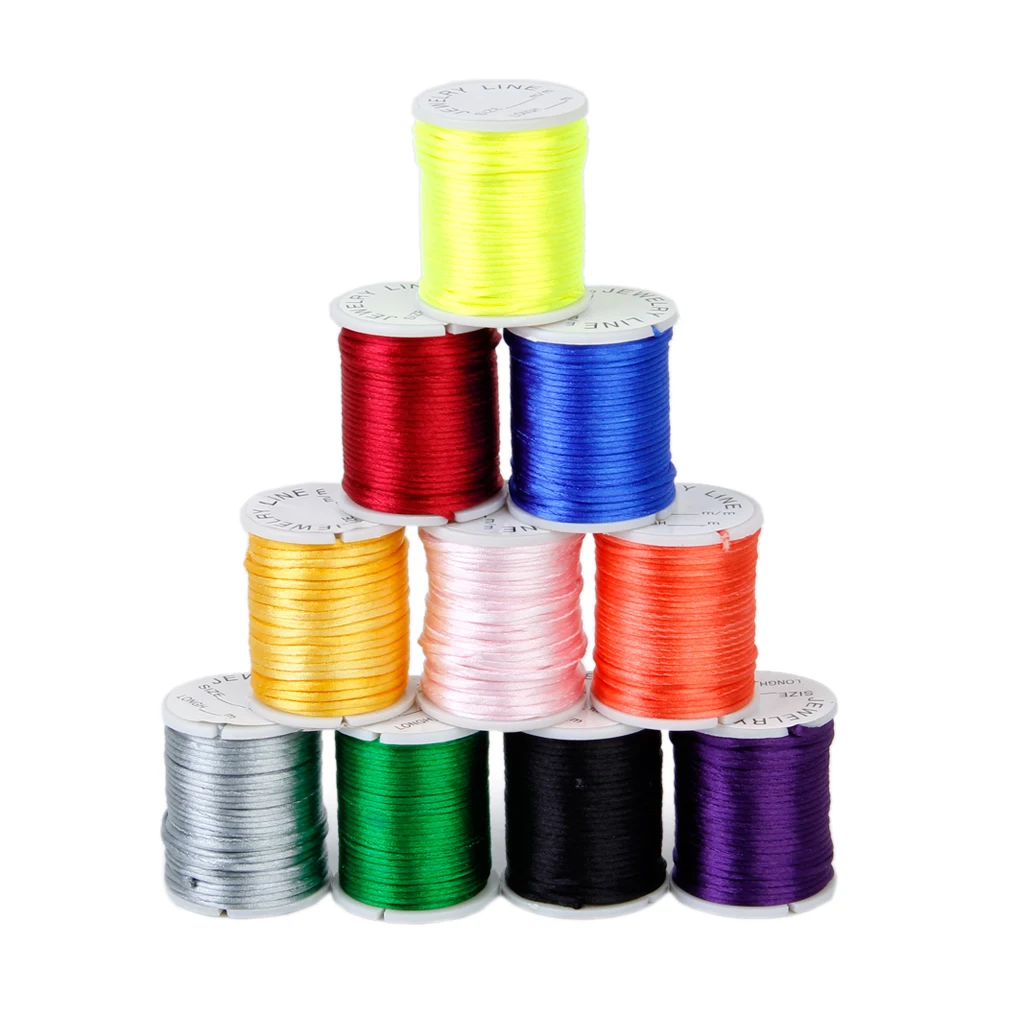  1/2mm Silk Nylon Cord DIY  String Beading 6/4m Colorful Thread