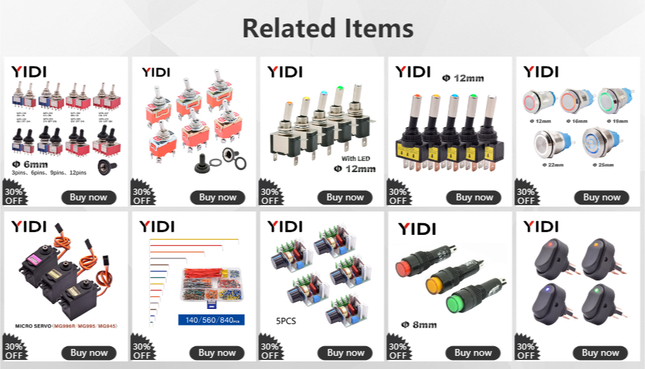interruptor de alavanca iluminado automático para pinos on peças