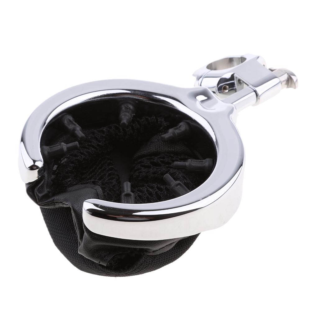 Motorcycle Handlebar Mount Drink/Cup Holder with Mesh Basket for   soft tail Touring with 7/8 inch 22mm 1 inch 25mm Handlebars