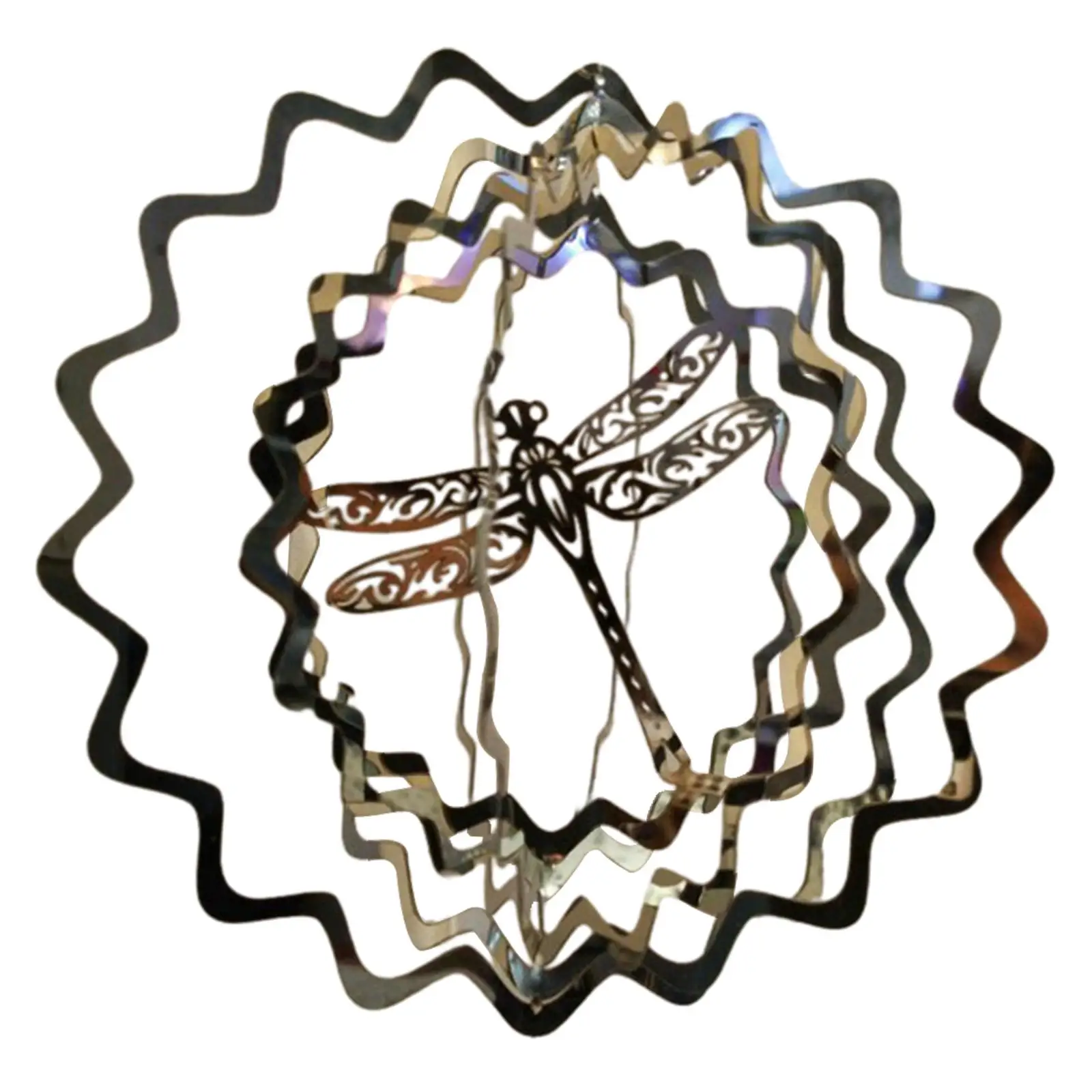 Dragonfly Wind Spinner Art Ornaments Weatherproof Wind Sculpture Garden