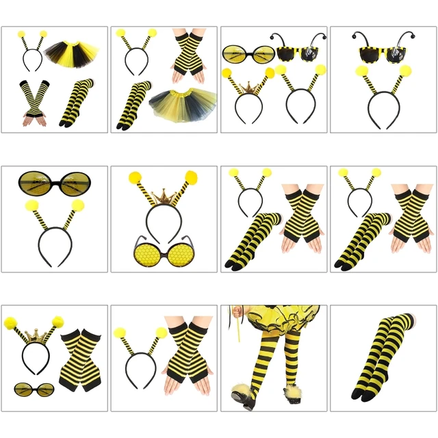 Conjunto de disfraz de abeja para niñas y niños, diadema de alas de abeja,  accesorios de disfraz de abeja, 1 Juego - AliExpress