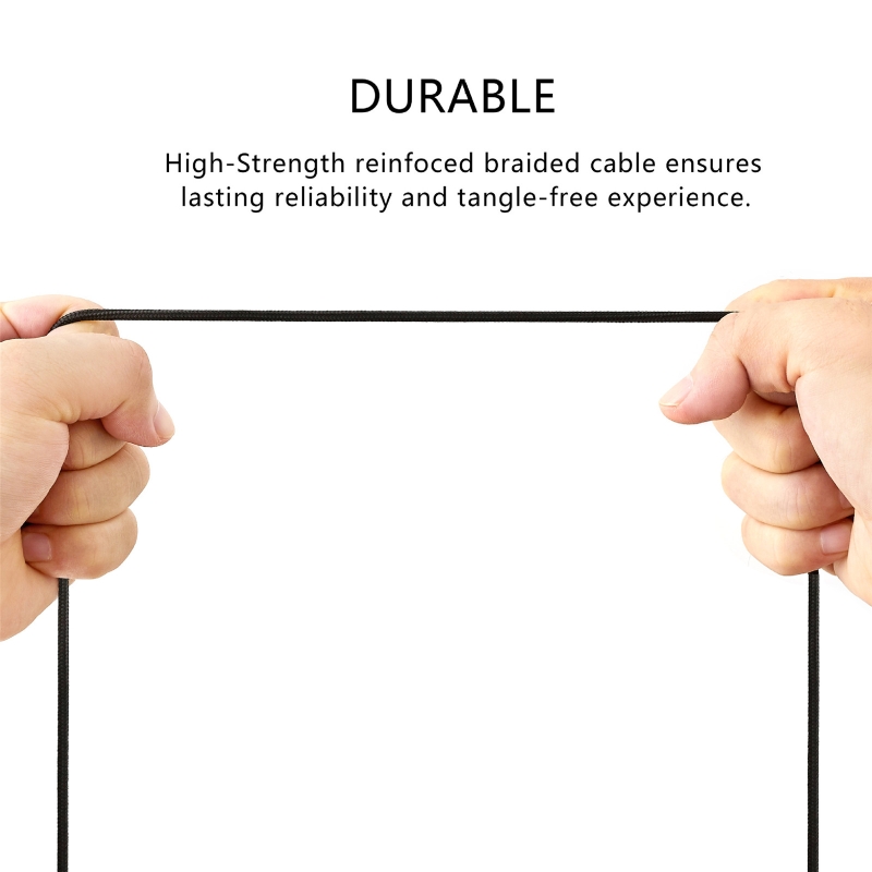 Headphone Cable Replacement 3.5mm Male Plug Jack Connector to Bare Wire Open End TRS 5 Pole Stereo Cord for Hyper X S A0NB
