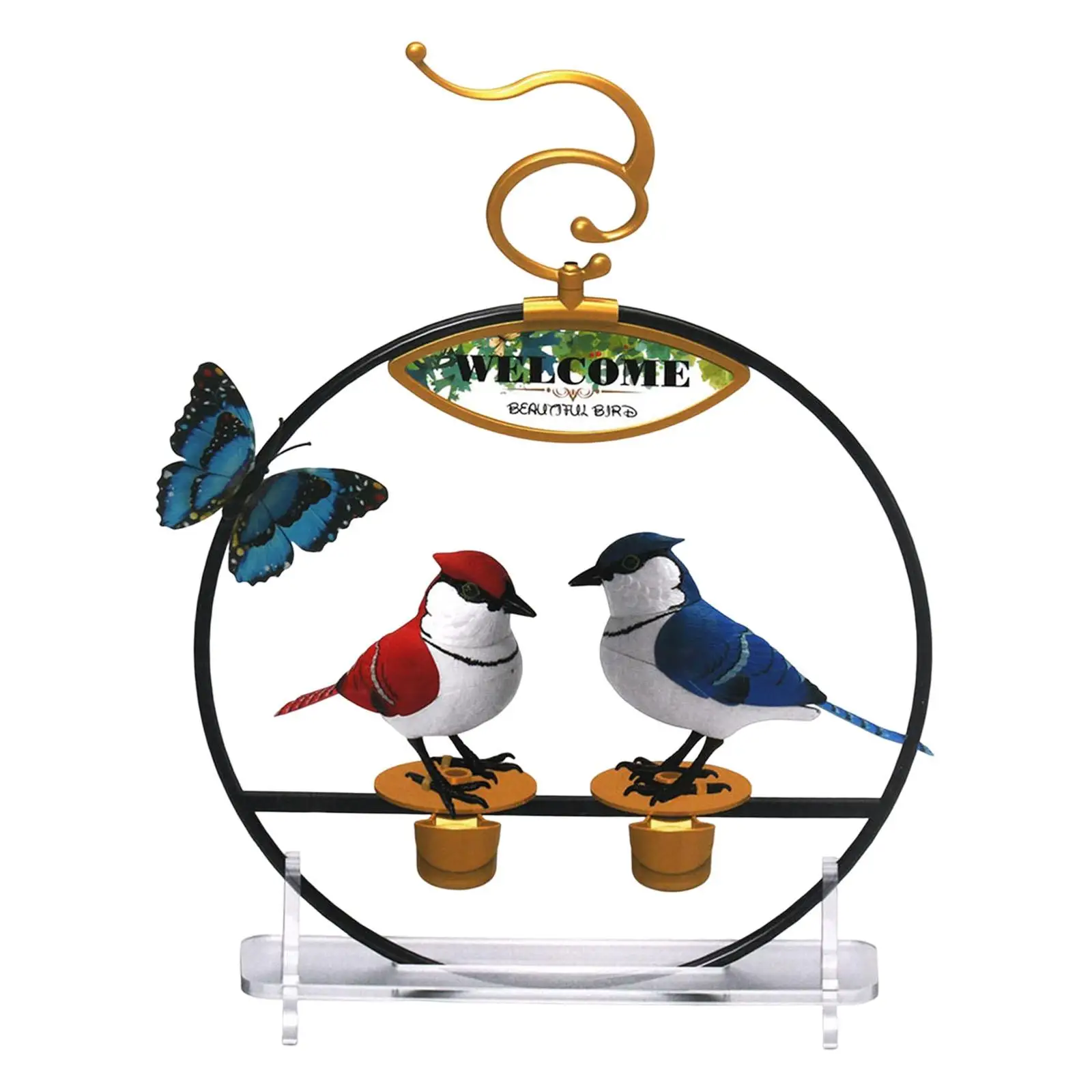 Adorable Sound Activated Chirping Bird with Voice Sensor Kids Toy Gift