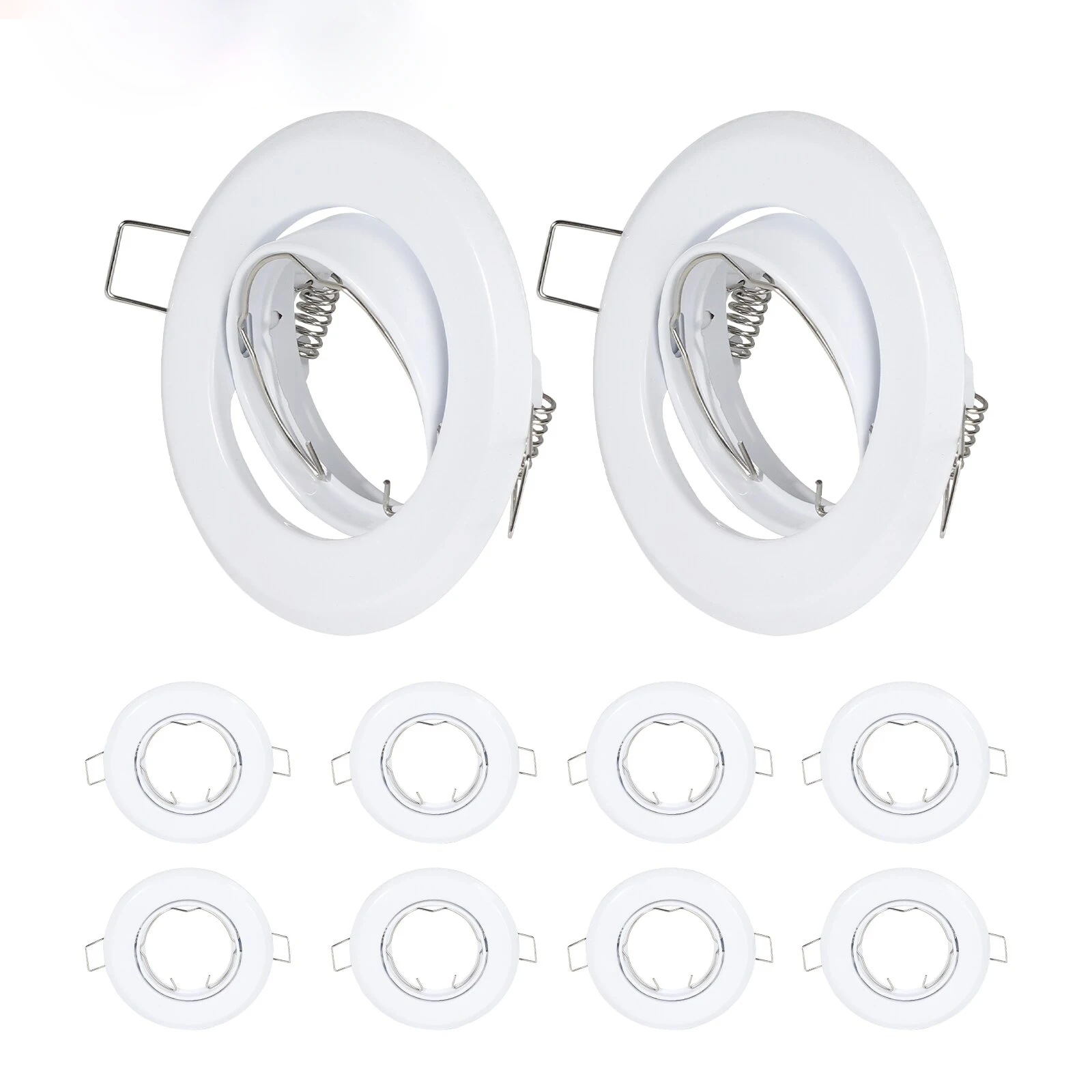 Description Picture 6 of itemLED Spotlight Frame Holder Adjustable Cut Hole 65mm Fitting Ceiling Lamp Recessed GU10 MR16 Bulb Fixture Changeable