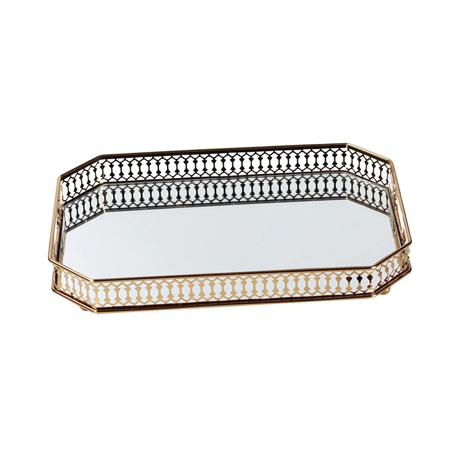 Mirror Serving Tray Serving Plate Modern Decorative Mirrored Tray for Vanity for dessert Food Snack Cake Cosmetic Storage