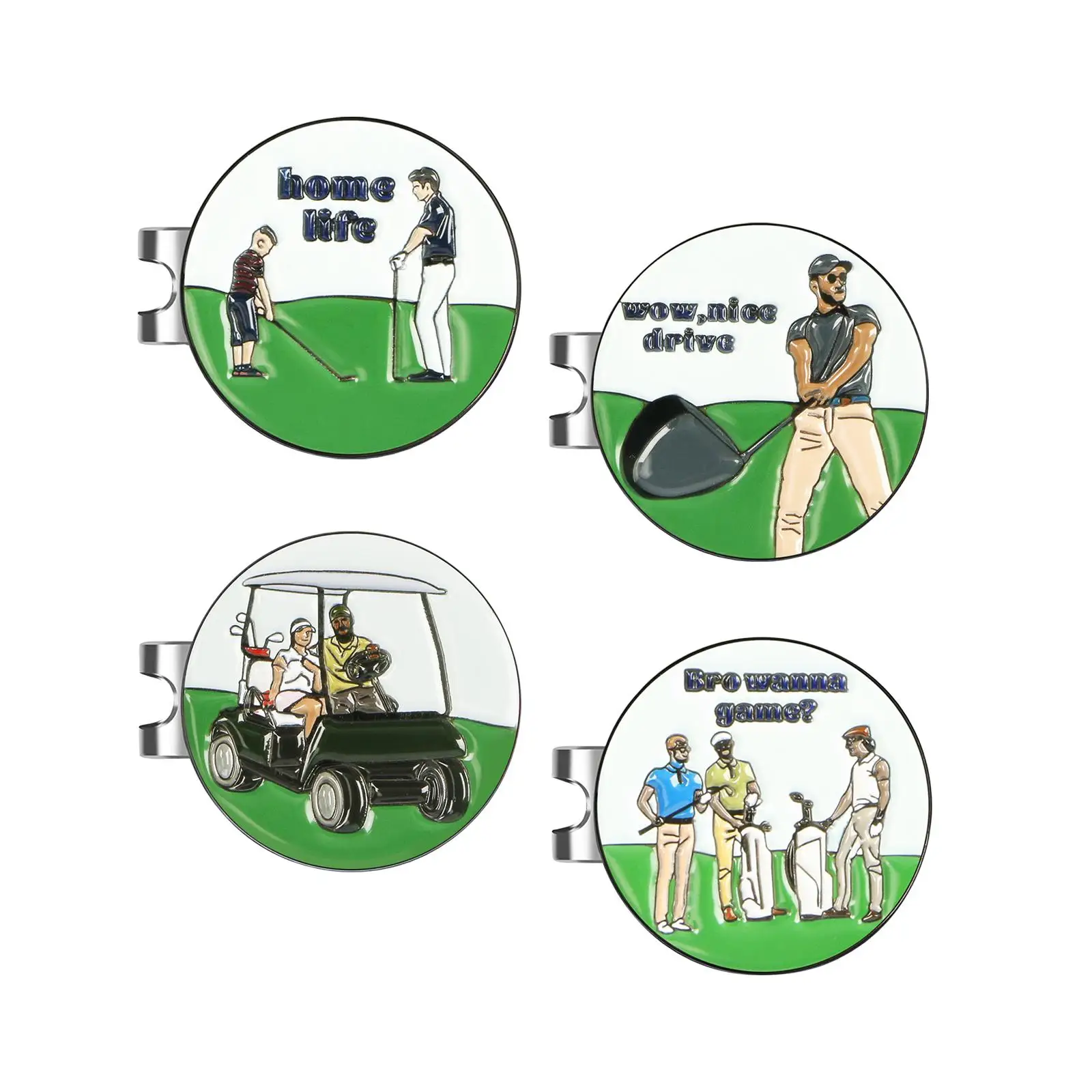 Golf Ball Marker Hat Clip Gifts for Men Women Club Keepsake Zinc Alloy Training