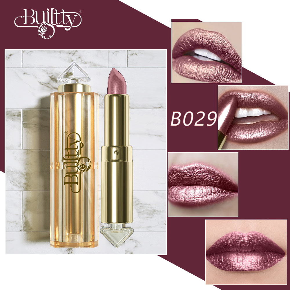 Best of BUILTTY Korean Glitter Pearl Dropshiping Lipstick Matte Nude Color Long Lasting Waterproof Wholesale Price Red Pink Purple Reviews & Tips