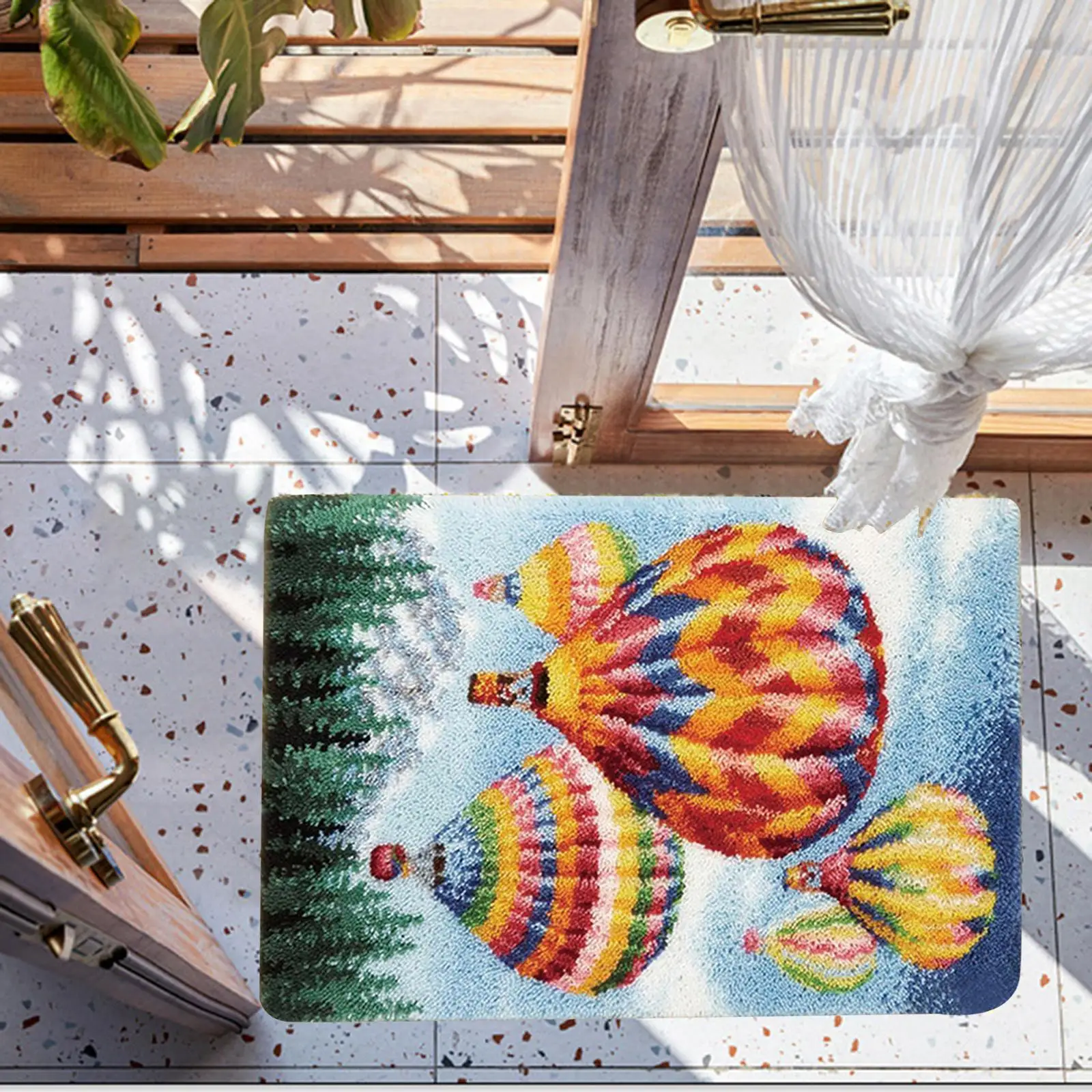  Rug Kits Carpet Embroidery Hot Air Balloon for Adults Kids Crafts