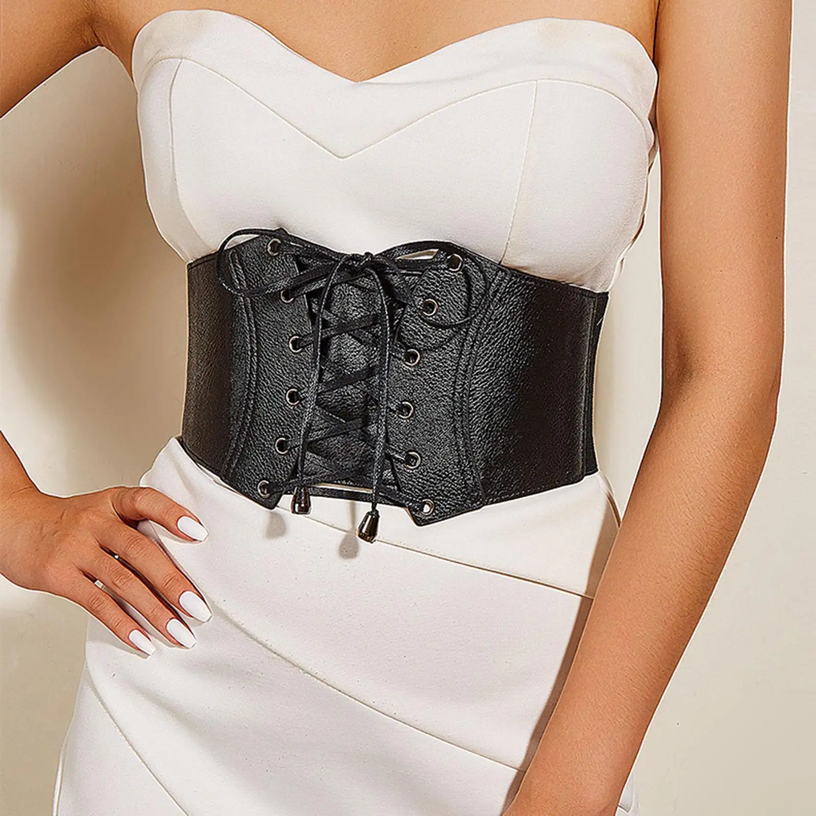 Fashion Womens Belt Corset Wide Strechy Strap Adjustable Underbust for Dress Halloween Female