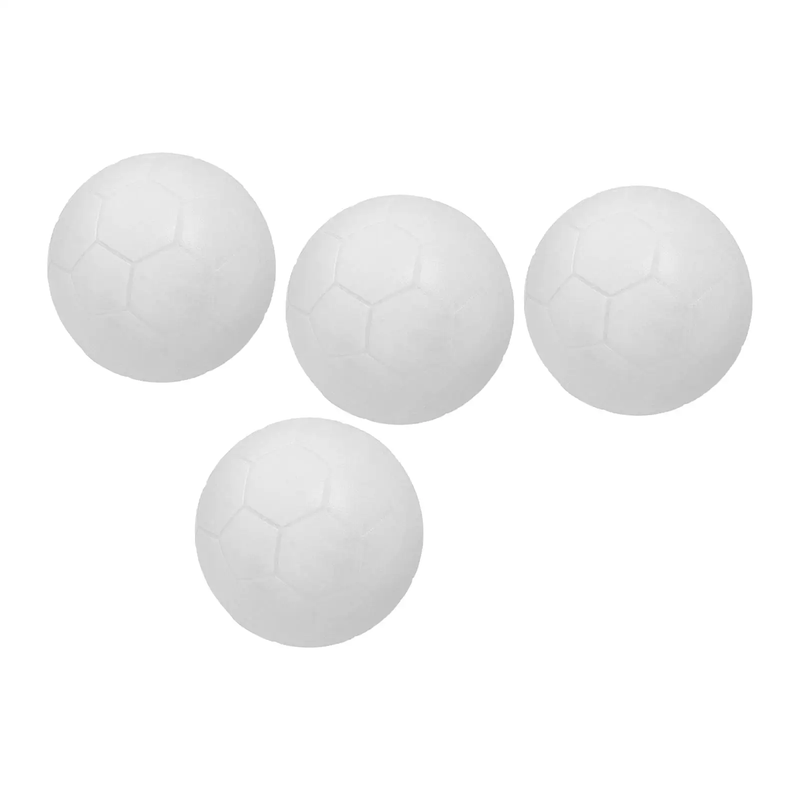 4Pcs Durable Table Soccer Balls 36mm Foosball Balls Solid White Tabletop Game PP