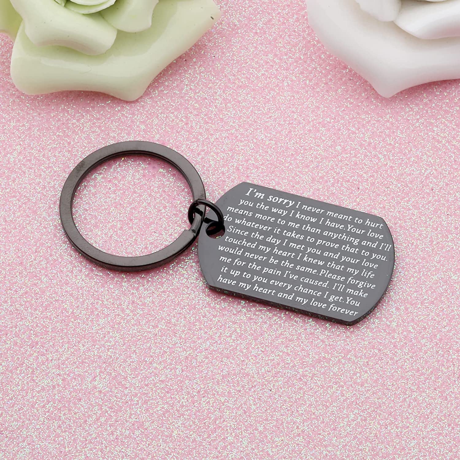 Entschuldigung Keychain Geschenk Sorry Geschenk für Apologizing ICH bin Sorry Keychain Vergib Mir Geschenke zu Sagen Sie sind Leider – Detail 3