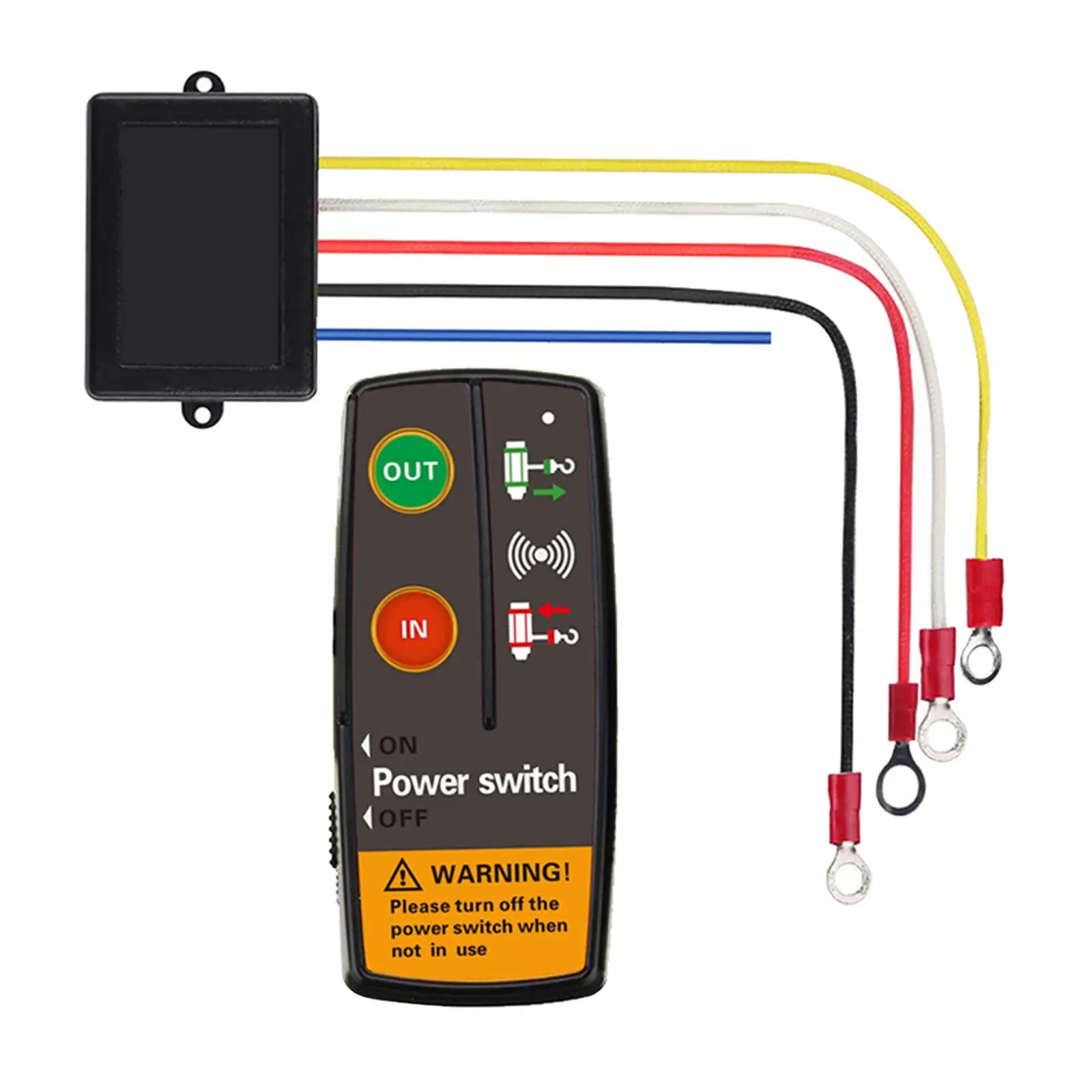 Winch Wireless Remote Control Switch Set with Indicator Light Durable Modification for Trailer Car SUV ATV UTV