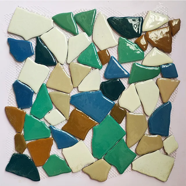 100g DIY Mosaic Art Leaf Petal Decoration Ceramics, Loose Irregular Mosaics  Chips & Mini Glazed Ceramic Tiles For Crafts Hobby - AliExpress