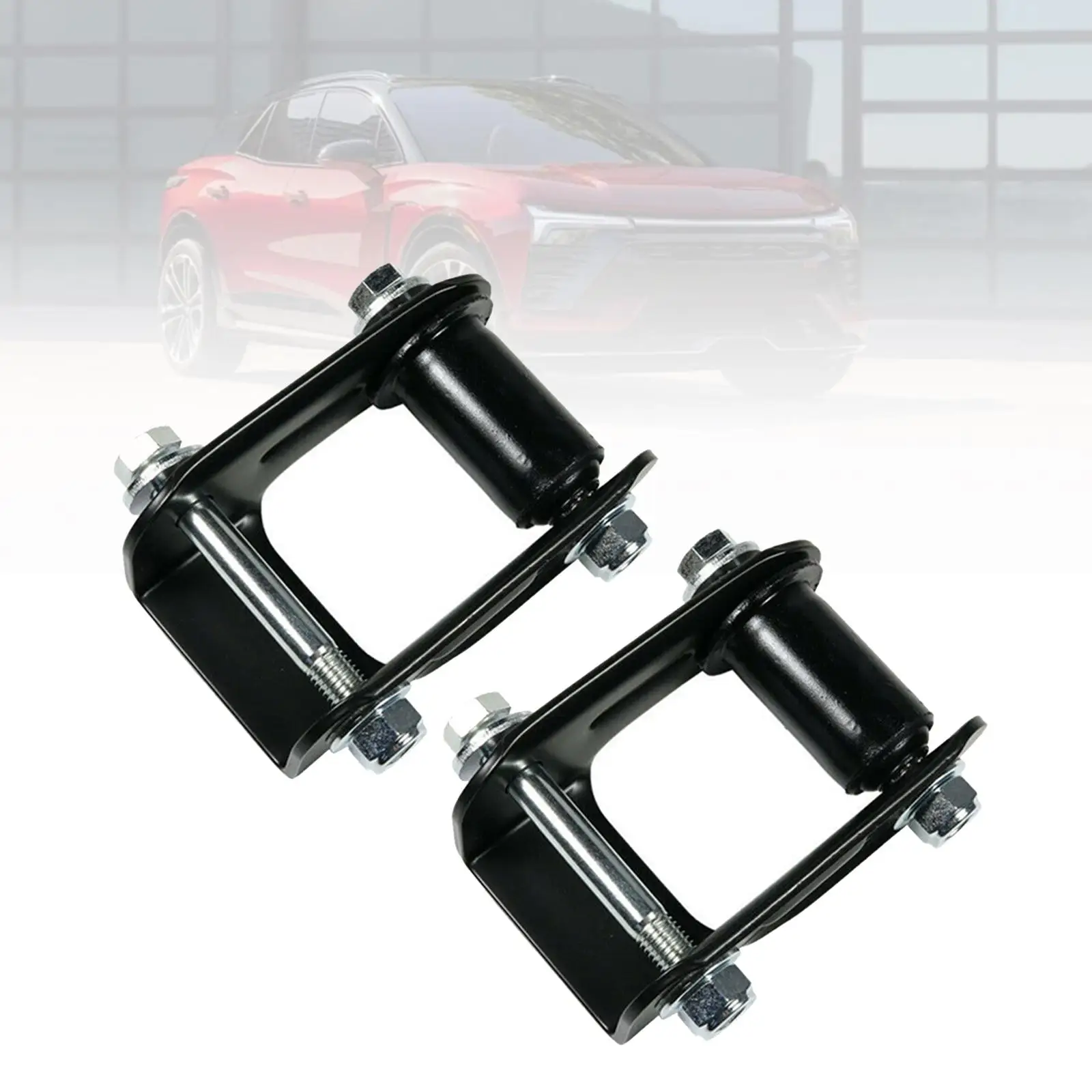 2x Rear Leaf Spring Shackle Kit Replaces Fine Surface Processing Long Service