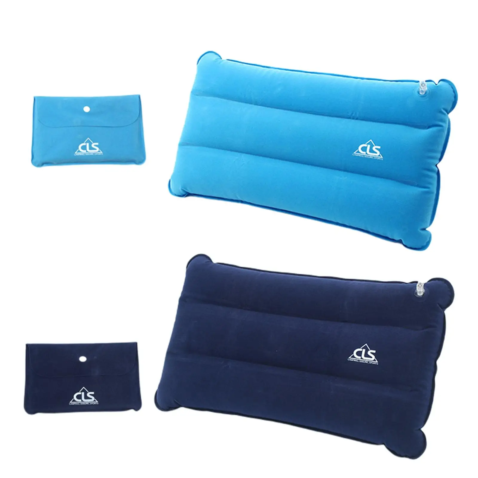 Inflated Pillows Compressed Folding Non-slip Pillow Suede Fabric Use For Travel Outdoor