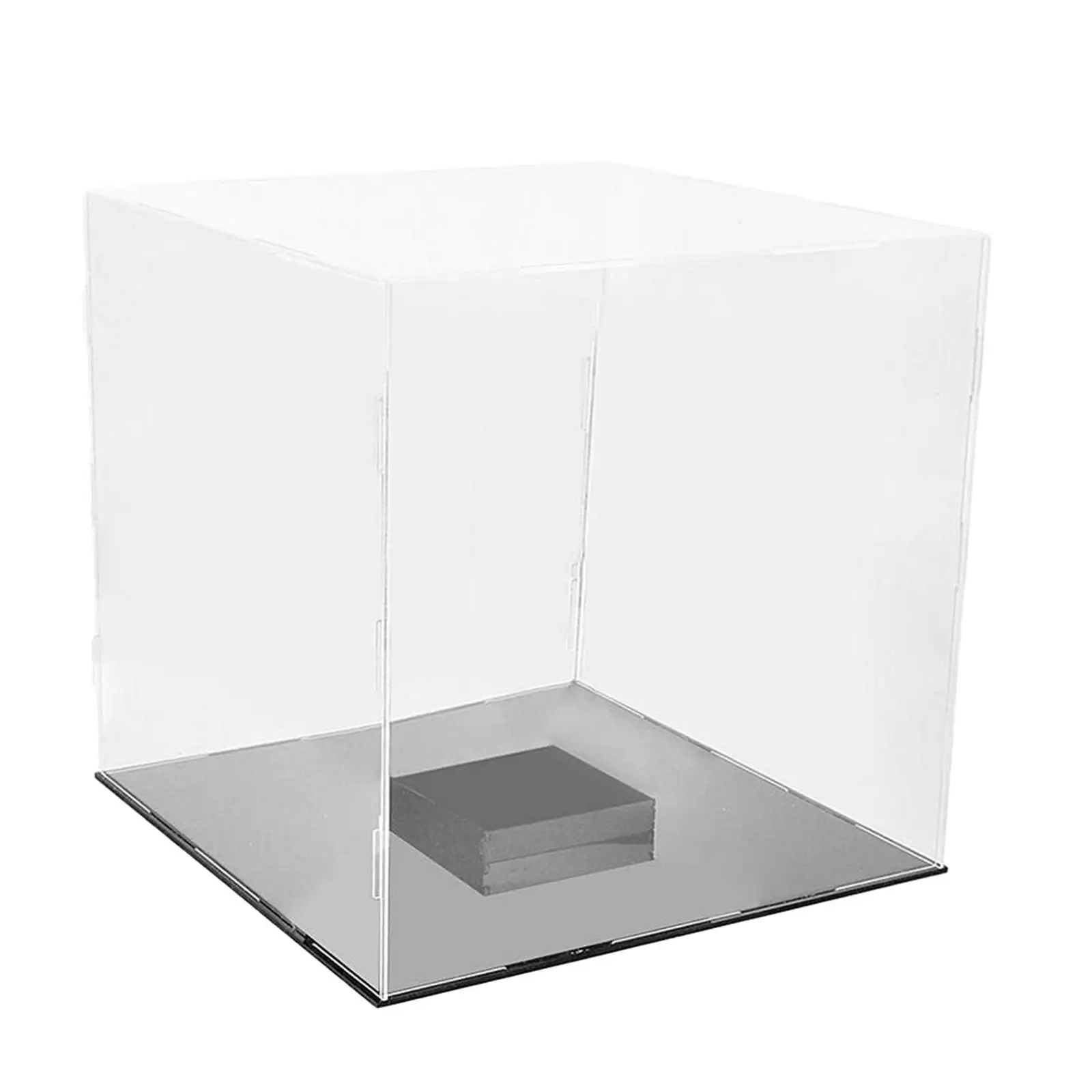 Acrylic Display Case 9.84`` Showcase for Action Figures, Stackable Collection Acrylic Cube for Model Cars, Statue Miniature