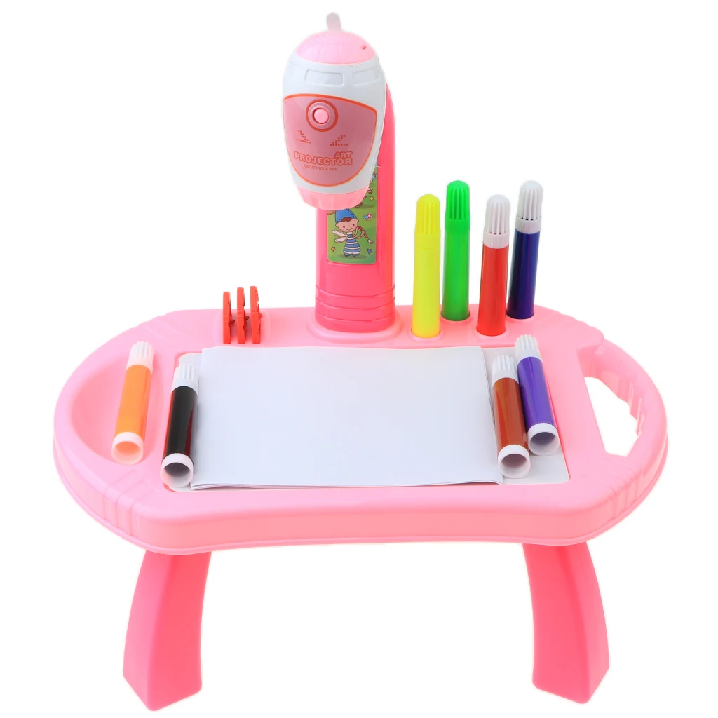  Painting Drawing Board Educational Toy Learning Table Lamp Pink