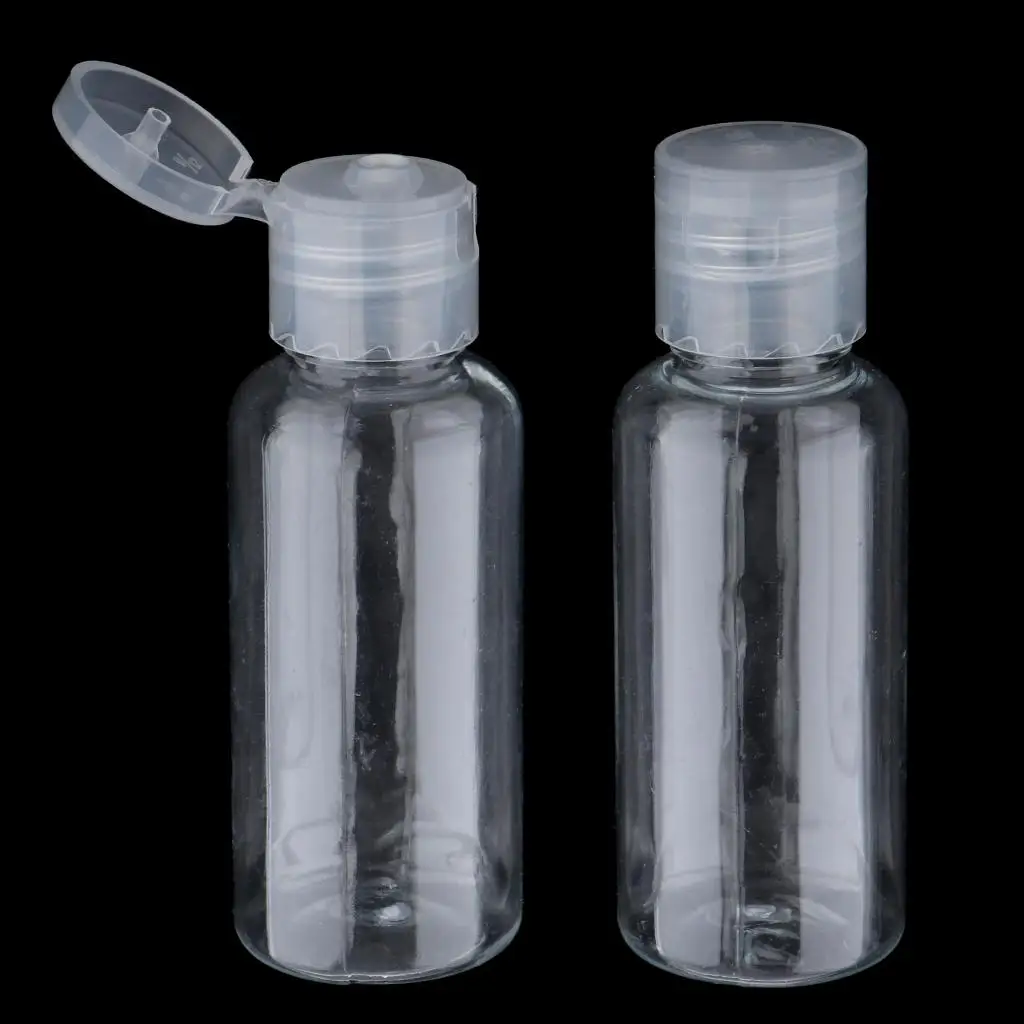 10pcs Empty Cosmetic Container Plastic Liquid Bottle Vial for Travel 30/50ml