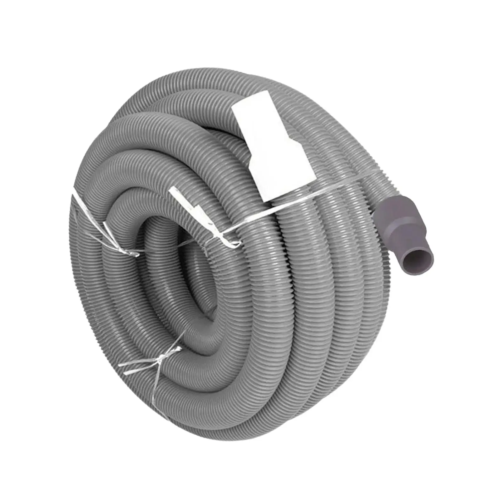 Ground Pool Vacuum Hose with Swivel Cuff Gray Connector Portable Flexible Crush Resistant for Landscape Pool Filters