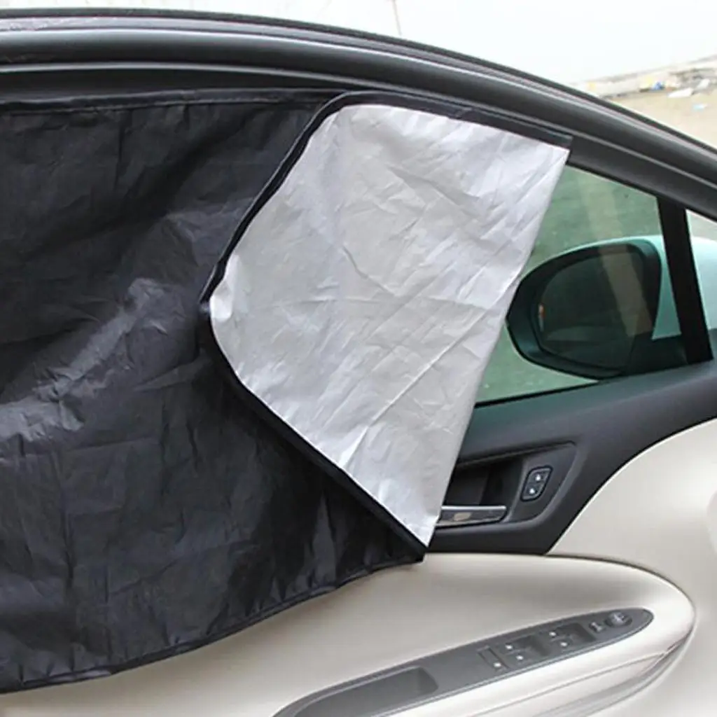 1Pair   Sun Protector Cover Double Side for Car Oblique Window