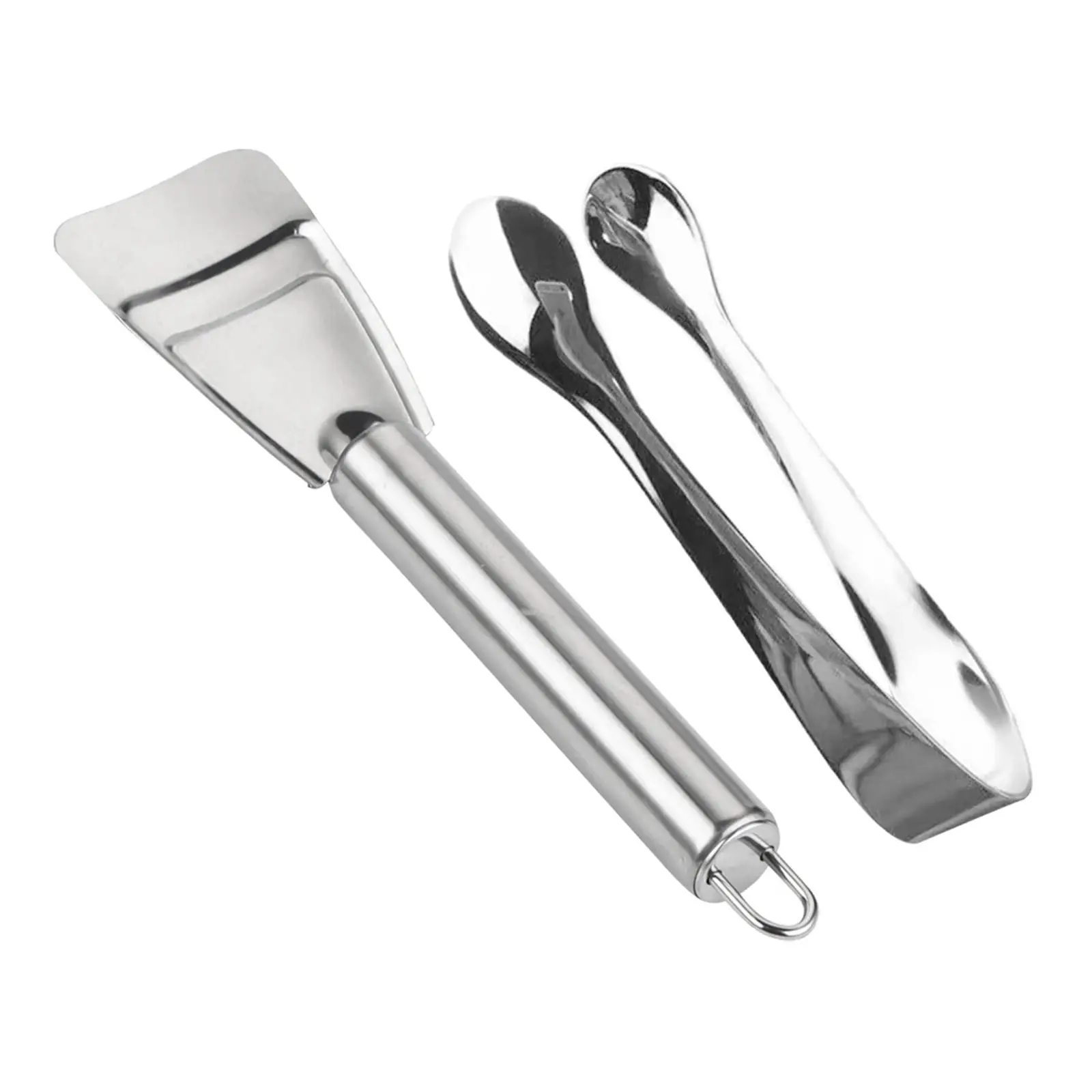 Ice Scooper and Ice Tongs Set Portable Versatile Reusable Kitchen Scooper and Tongs Kitchen Serving Tongs Set for Bar Bakery