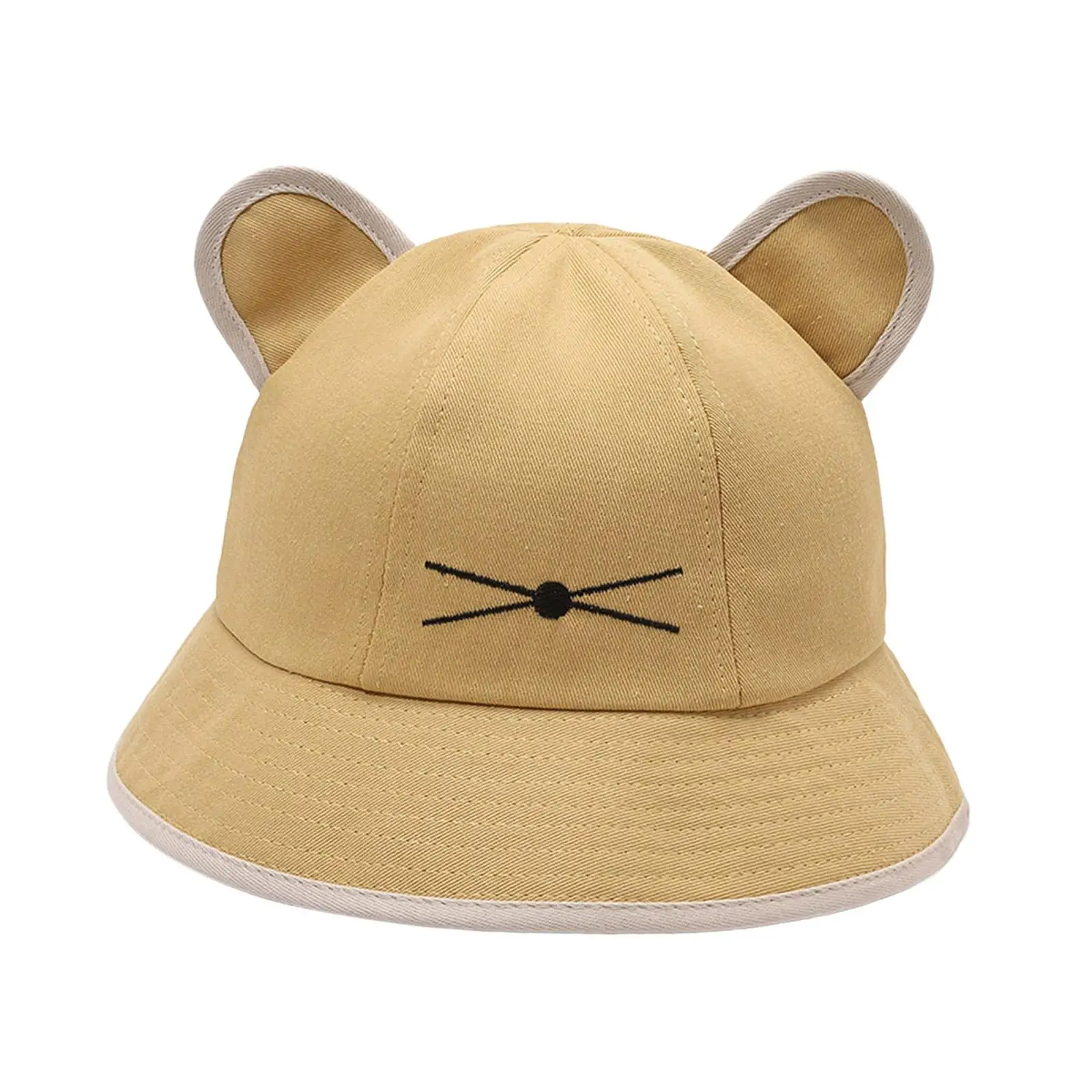 Cat Ear Bucket Hat Casual Sun Visor Hats Wide Brim Womens Girls Sun Hat