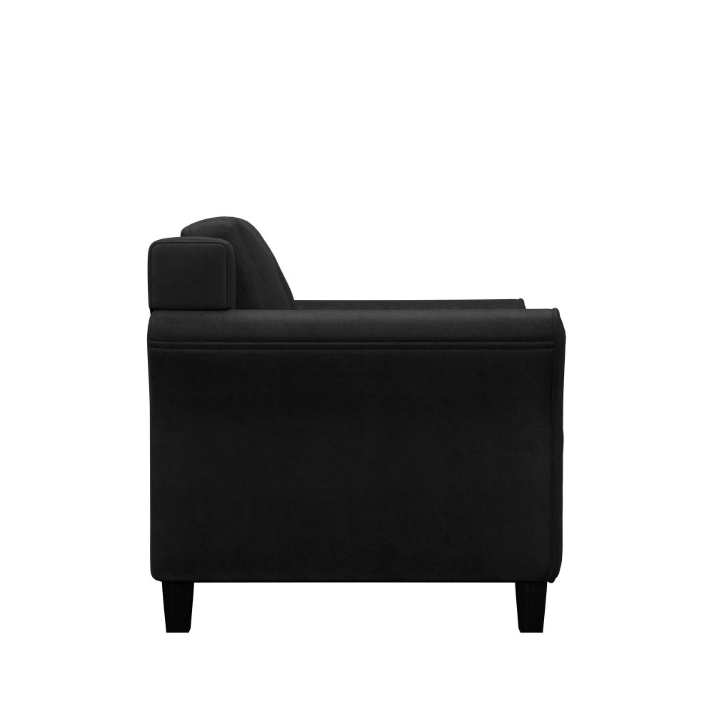 Title 5, Taryn Club Chair, Black Fabric