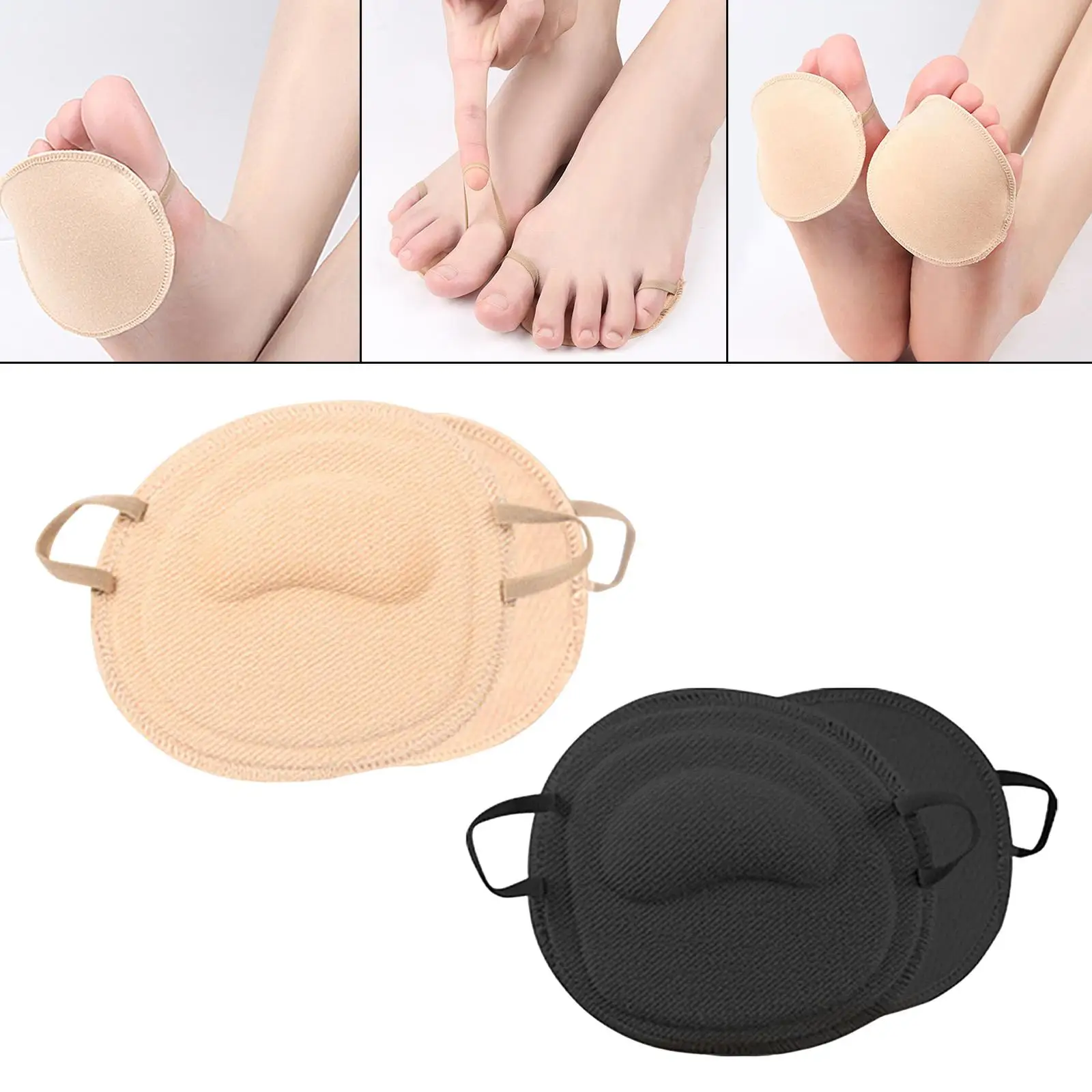 2Pcs Metatarsal Pads Foot Protection Inserts Thickened Insoles Forefoot Pads