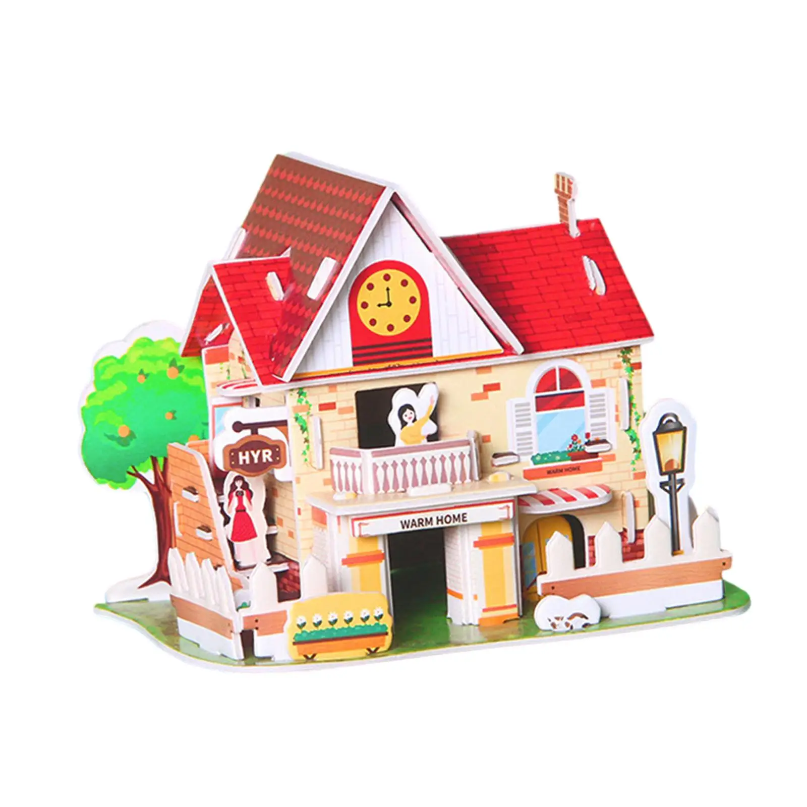 DIY 3D Puzzle Toys Hut Buildings for Adults Kids Birthday Gift Ornament