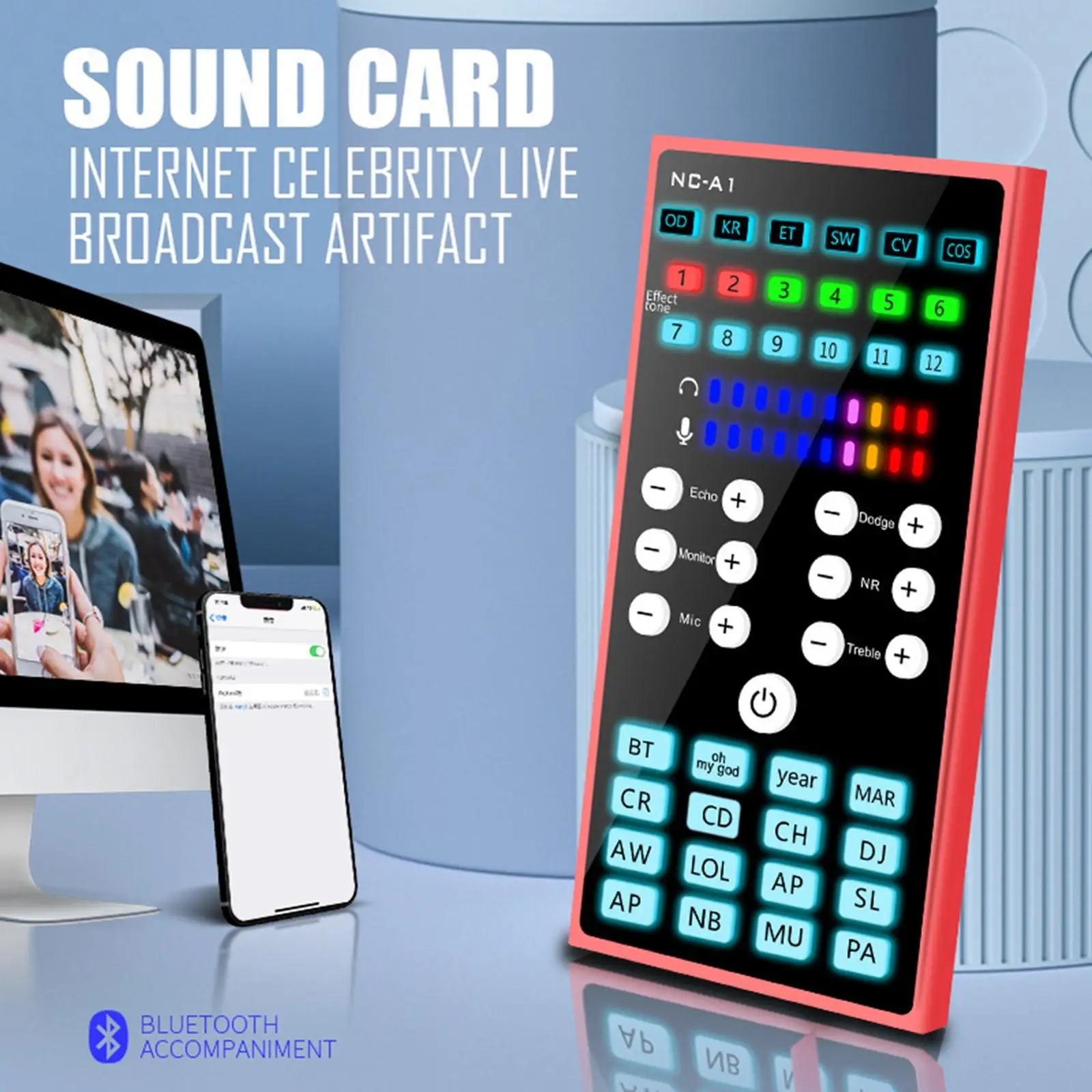  Changer, Audio Mixer Sound Mixer Console  Card for  Recording