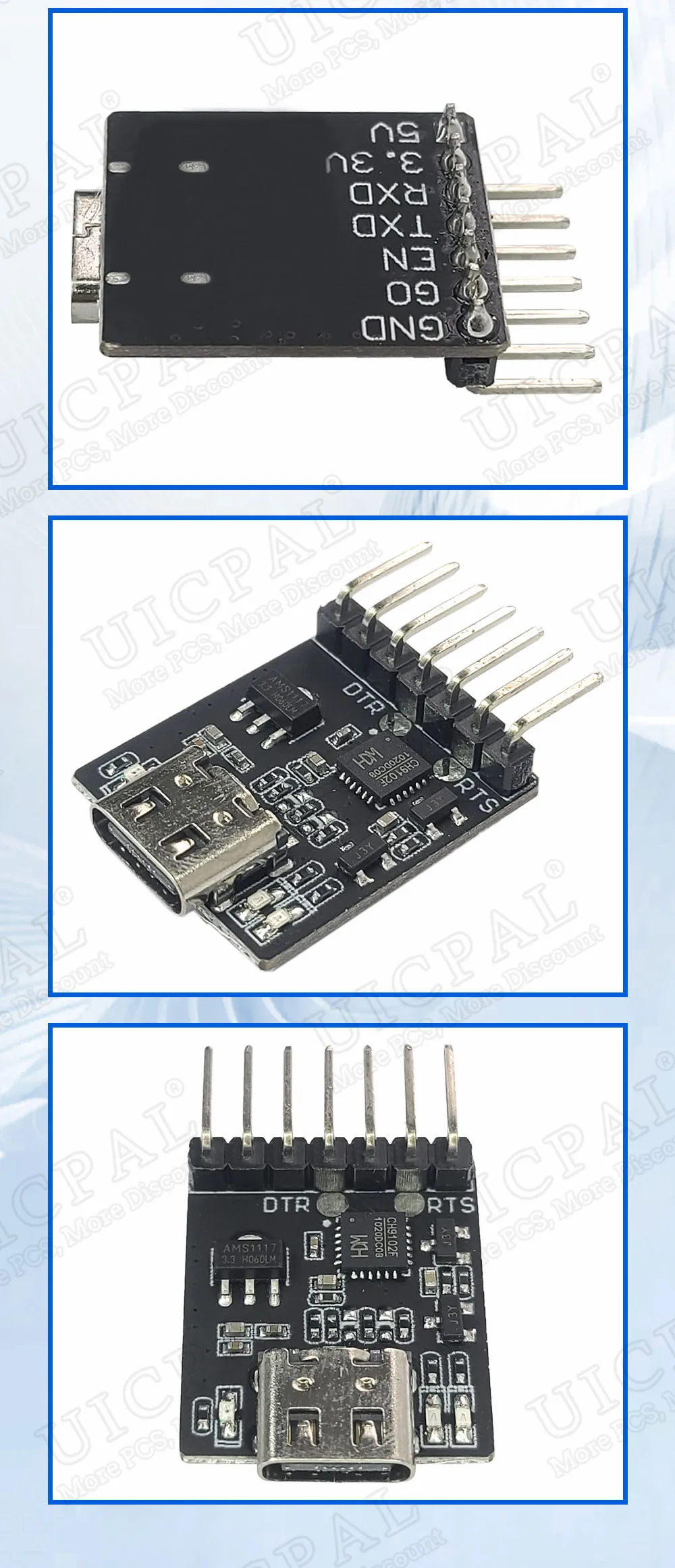 CH9102F Downloader-Modul-Chip zum Programmieren für ESP32MINI TYPE-C USB zu UART RS232 RS485 Serieller Anschluss Download 7-Pin – Detail 8