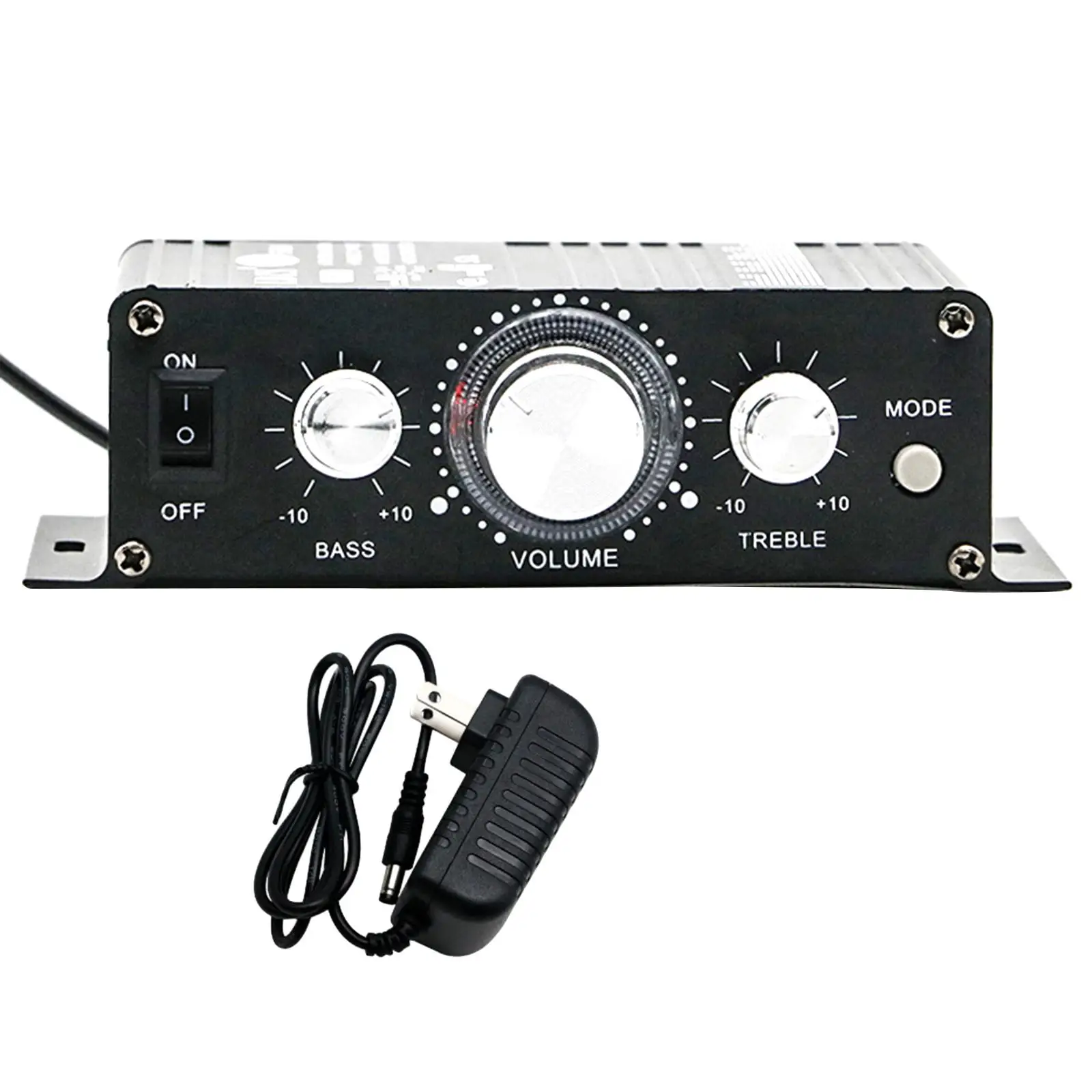 Bluetooth Power Amplifier Small with Bass and Treble Control 2 Channel Audio Amplifier HiFi Stereo for Home Theater Bar Car