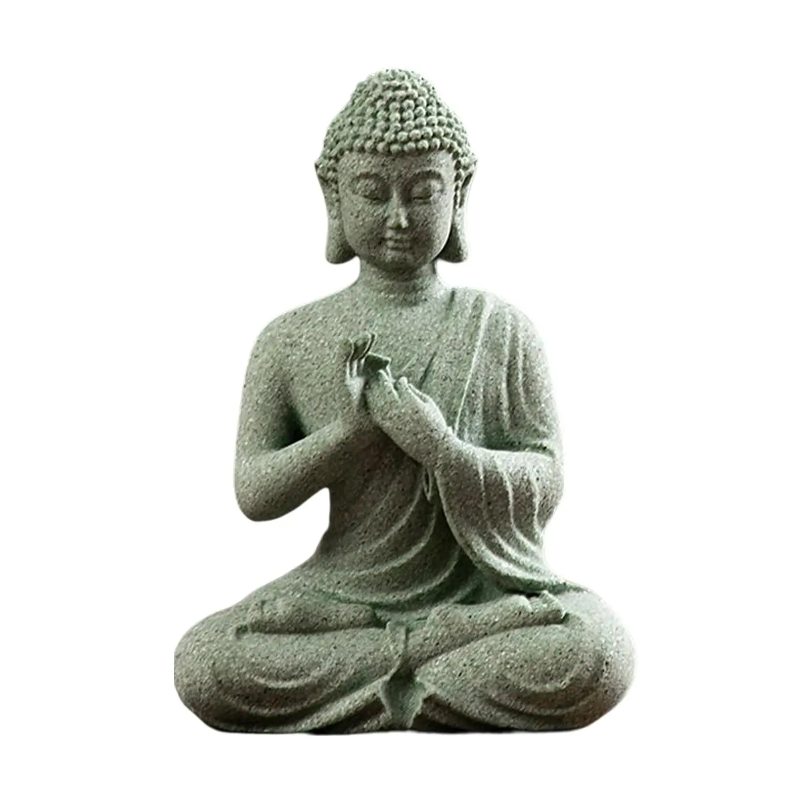Small Buddha Statue Ornament Yoga Figurines rustic zen Oriental Decorative for Meditating Desktop Office Indoor Desk