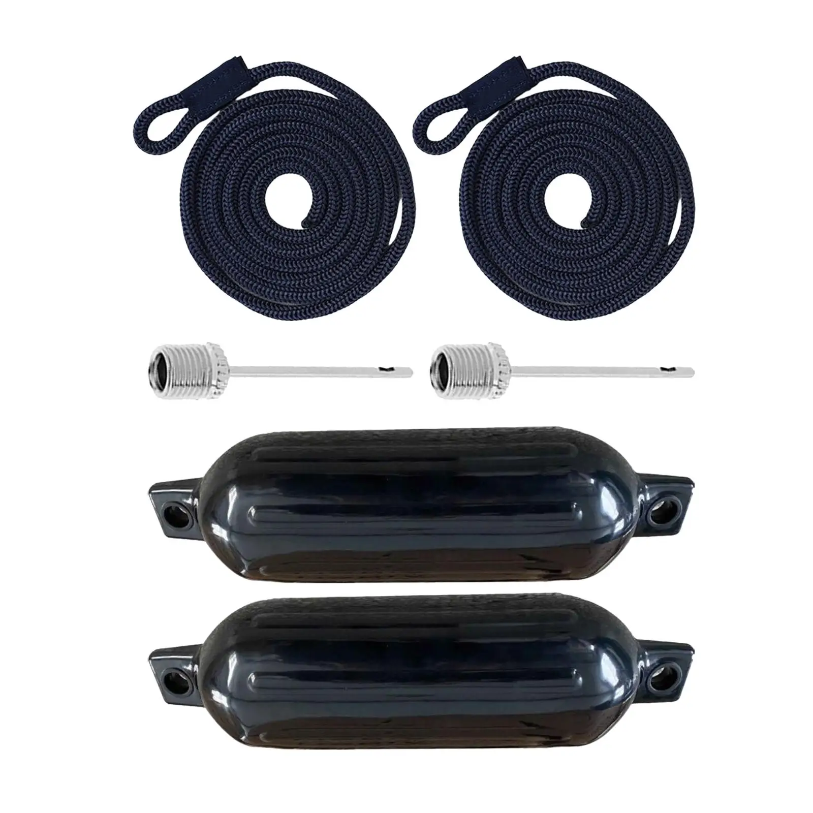 Marine Boat Fenders with 2 Ropes Needles Anti Collision Protector for Docking Sailboats Fishing Boats Speedboat Pontoon