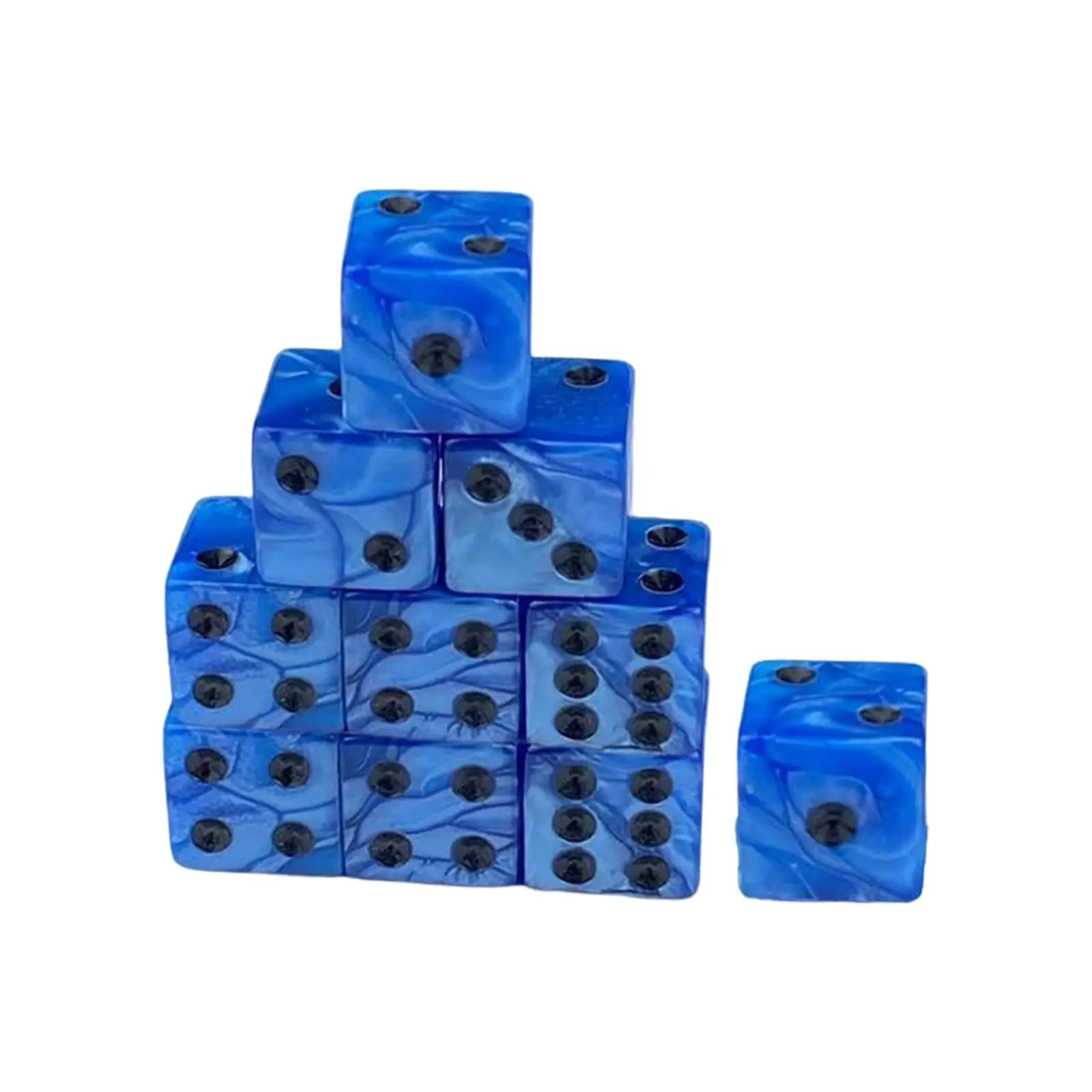 10Pcs Round Corner Dice 0.6inch Teaching Aids Game Dices for Role Play Party
