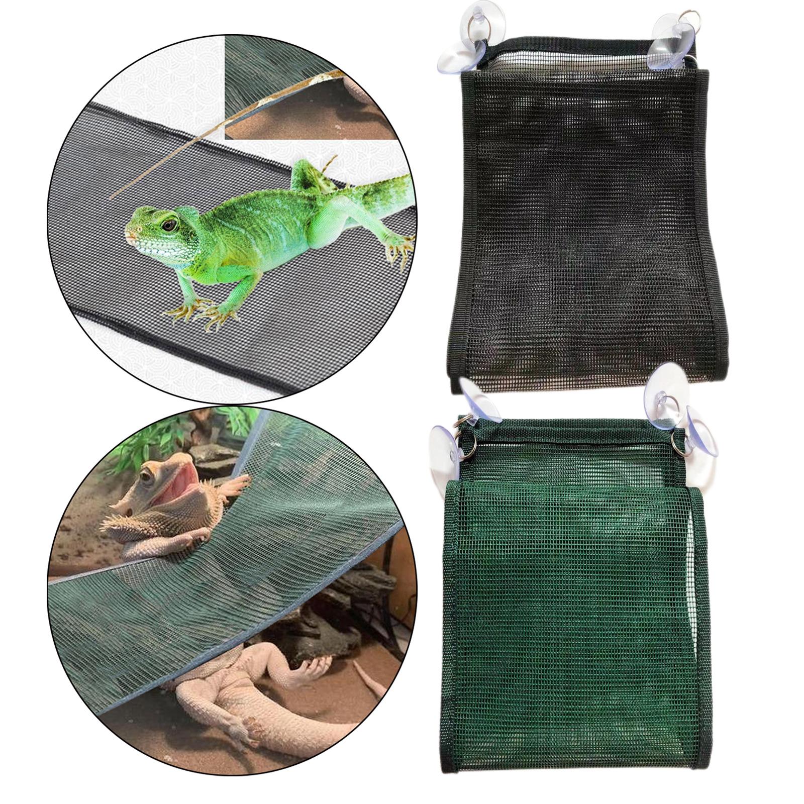 Reptile Hammock with Suction Cup Bearded Dragon Sleeping Bed Climbing