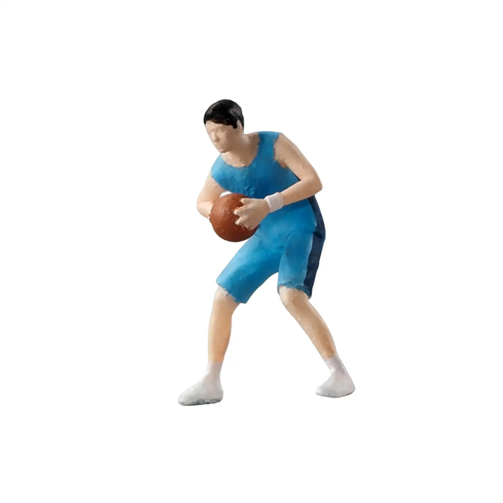 1:64 People Figures Sand Table Ornament Crafts Collectibles Basketball Boy Figures for Dollhouse Diorama DIY Scene Ornament