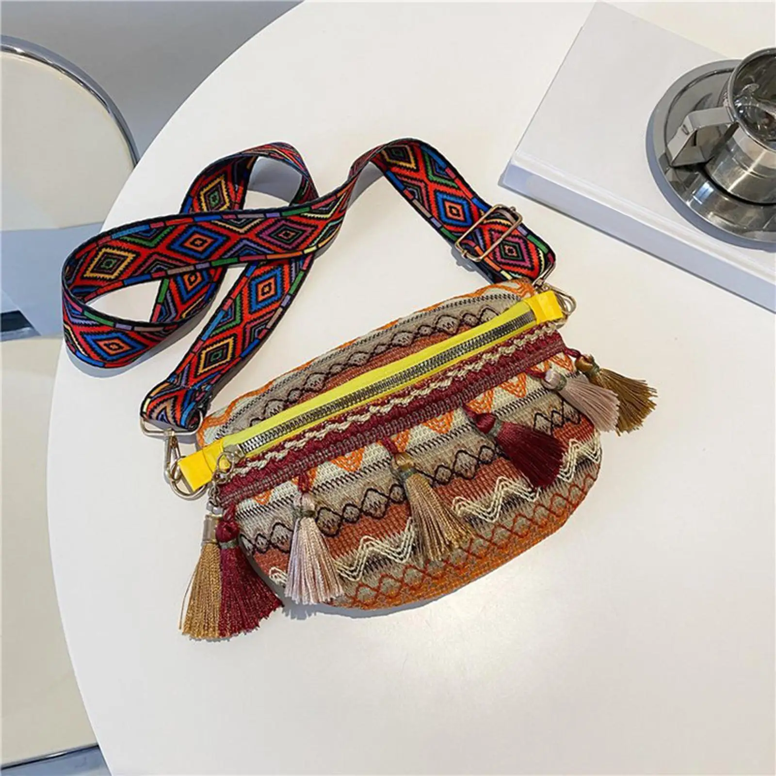 Bohemian Fanny Pack Fashion Ethnic Style Bag for Festival Walking Holiday