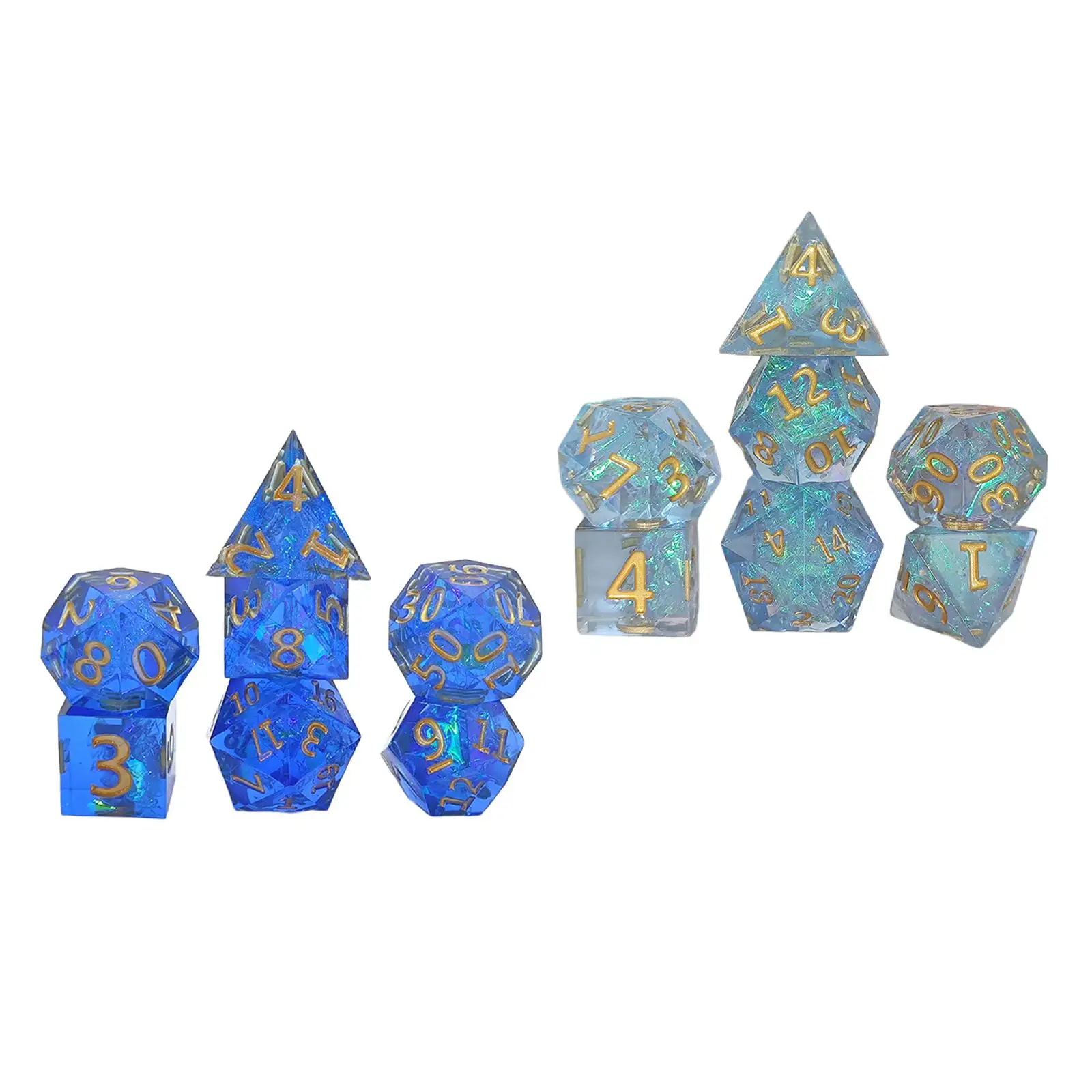 7 Pieces Digital  Party Supplies  Polyhedral  for Adults